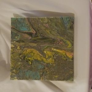 Pour art 10 inch x10 inch